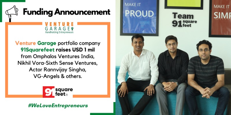 91Squarefeet gets selected in YC W22 Batch, raises $1Mil in Pre- Seed round led by Omphalos Ventures, Nikhil Vora of Sixth Sense Ventures, Actor Rannvijay Singh & VG-Angels